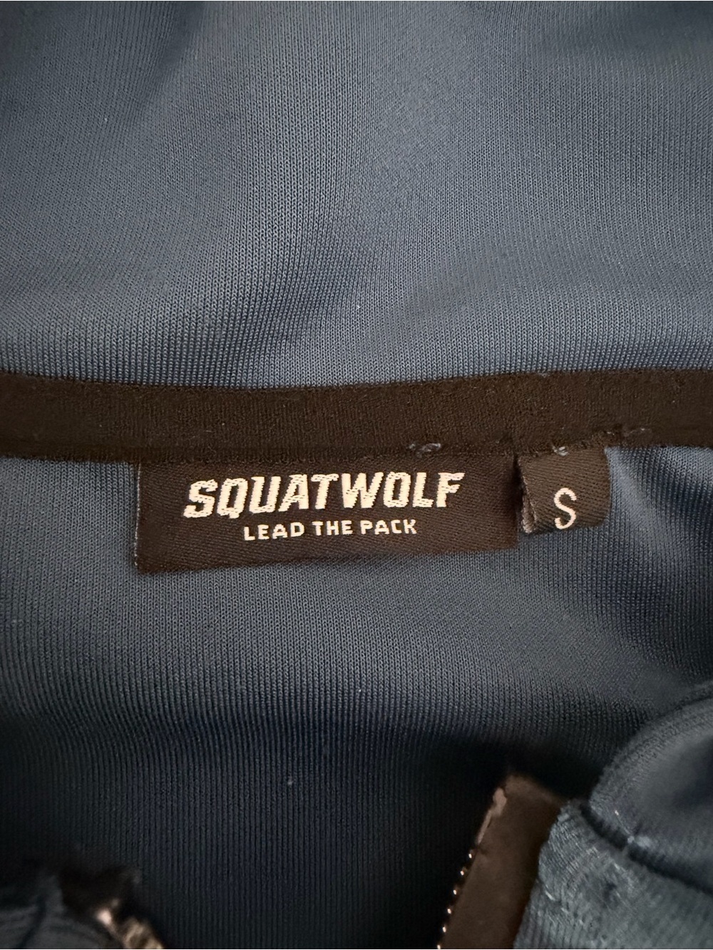 SQUATWOLF Teal Do-Knot Zip Crop Hoodie Athleisure Gym Jacket s - Picture 6 of 11